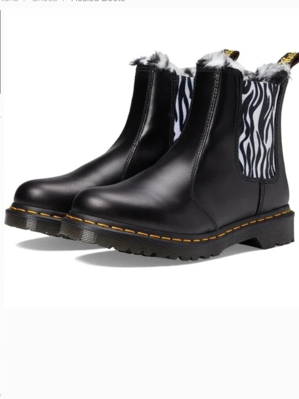 Dr. Martens 2976 Leonore 27789001 Boots Women's 6 Black Leather Chelsea JOBB530